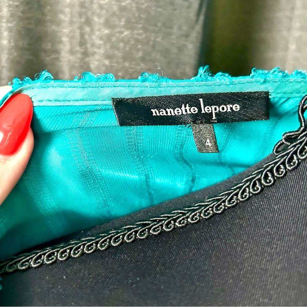 Nanette Lepore Teal Sleeveless Midi Dress, Size 4 - Picture 9 of 9